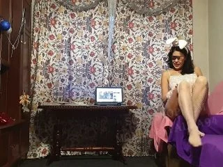 ModelNatalya94 – Christmas Bunny And Golden Rain screenshot 1