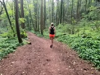 UKcutegirl – Desperate Runner Has To Pee In Woods screenshot 4