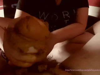 LucyScat – Lingerie Poop Ends In Tasting Shit Smeared Dick screenshot 6