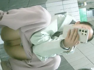 Pretty Girl In Long Boots Changing Sanitary Napkins screenshot 5