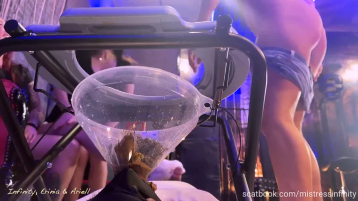 3 Mistresses Shit In Slave Mouth