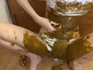 P00girl – Diarrhea In Panties – Scat In Underwear – Panties In Pussy screenshot 7