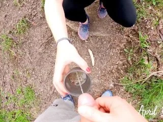 AprilBigAss – Drinking Pee Public Street screenshot 5