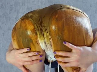 AnnaCoprofield – White Shorts And Smearing screenshot 4