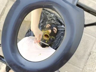 Human Toilet In Front Of The Neighbors Part 1 screenshot 5