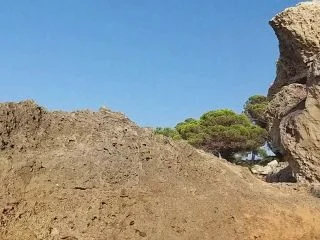 Totaly Naked PEE On NUDIST Beach Nudism On The Rocky Beach Outside City screenshot 5