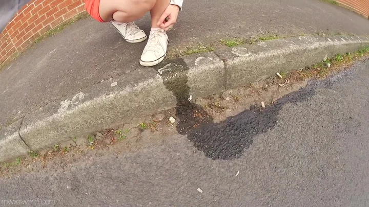 Faye Taylor – Summer Dress Peeing In The Road