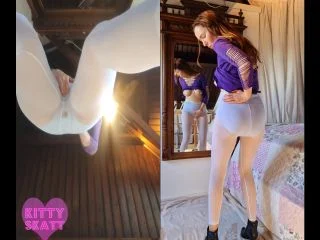 Kitty Skatt – Messy Voyeur Mirror Masturbation screenshot 3