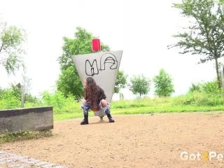 Squatting In Ripped Denims screenshot 2