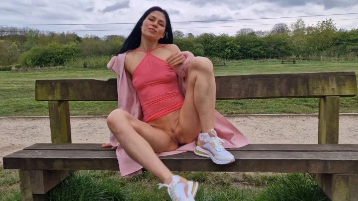 Nicky Brill No Panties In Public Park And Pissing