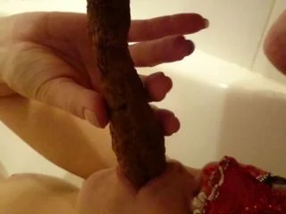 Brown Wife – Dirty Very Deep Blowjob With Shit screenshot 1