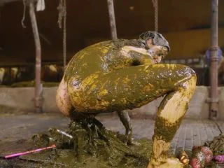 Kaitlyn Katsaros Wild In Manure – Kaitlyn Submerges Herself In Cowshit And Gets It Into Her Mouth screenshot 4