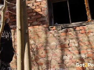 Pink Boots Babe Rear Piss screenshot 1