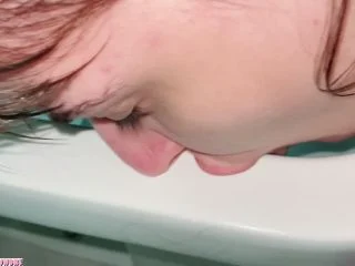 Lily Ann X – Toilet Seat Worship With Flush screenshot 2
