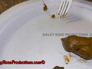 Haley Rose – Feeding Slave My Digested Shitty Corn screenshot 1