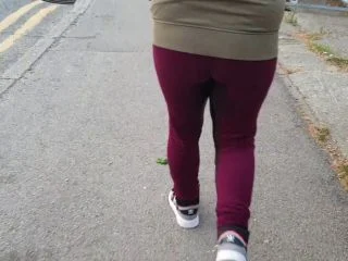 Public Wetting And Spending A Whole Day In Wet Leggings screenshot 2