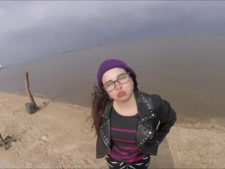 Cute Teen Pissing On Beach screenshot 3