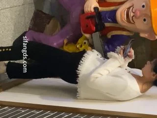 Girl In Short Boots Playing On Her Phone screenshot 4