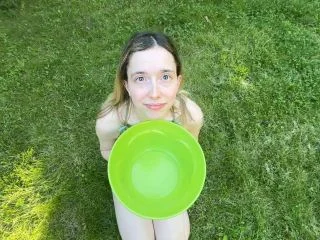 Stupid Cunt Takes Daddys Piss In Her Mouth Drinks It From A Bowl screenshot 6
