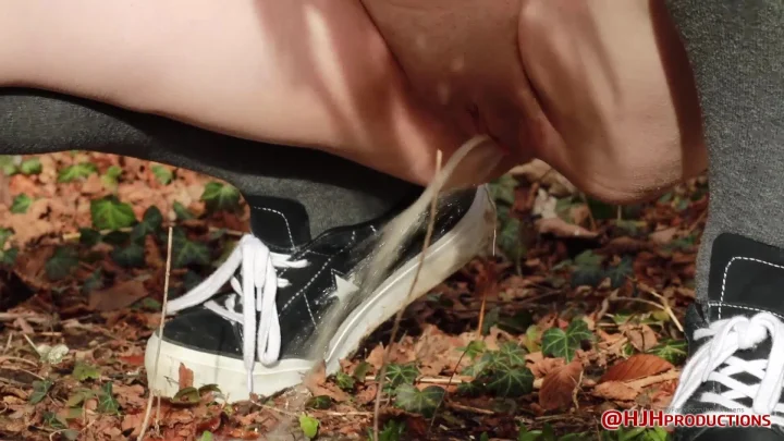 Walking Through The Woods On Her Way Home And Relieve