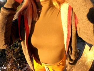 April BigAss – Drinking Pee In Public – Risky Through The Streets Of The City screenshot 7