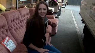 Brunette Teen Babe Leyla Pissing Outdoors screenshot 1