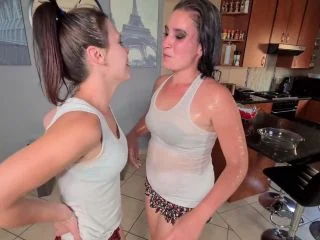 Lesbians Piss Drinking Piss Play Head Is Piss Bowl screenshot 3