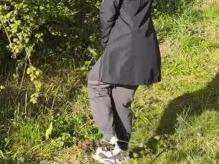 Desperate Peeing Girl Outdoor In Public Compilation screenshot 3