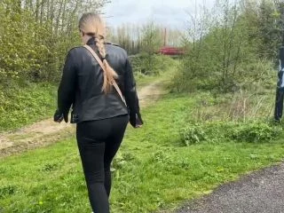 Desperate Peeing Girl Outdoor In Public Compilation screenshot 6