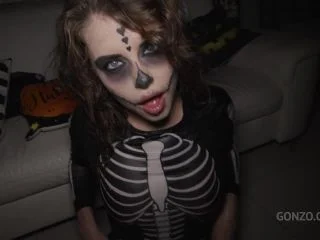 Happy Halloween From Eden Ivy With Balls Deep 5on1 DP And Piss Drinking screenshot 2