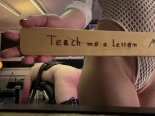 Miss Flora – My Chastity Sub Made Me A Home Made Paddle screenshot 1