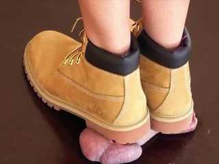 Aballs And Cock Crushing Sexbomb – Cbtrample – Timberlands Cock And Ball Trampling On Cockbox By Mistress Lara Cuore With Cumshot screenshot 6