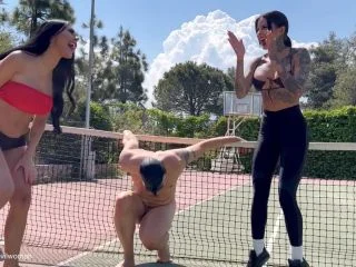 FCHDommes – Evil Woman – Ballbusting On The Tennis Court screenshot 2