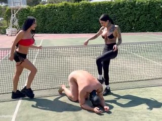 FCHDommes – Evil Woman – Ballbusting On The Tennis Court screenshot 4