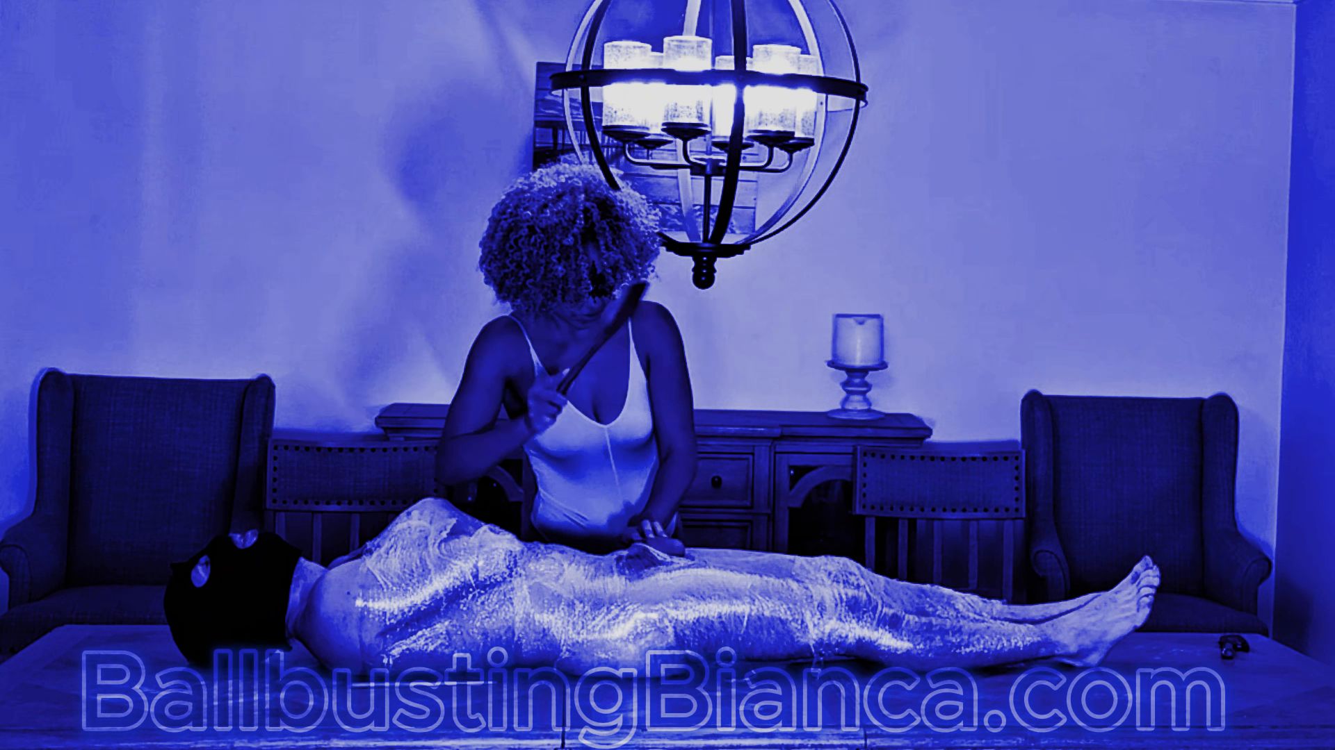 Ballbusting Bianca – Dominabianca – Relentless Ballbusting On The Dining Room Table With Face Sitting Foot Gagging