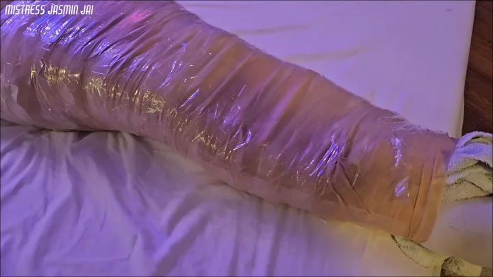 Mistress Jasmin Jai – Sissy Mummification – Goddess Jasmins Tape-Teased Toy