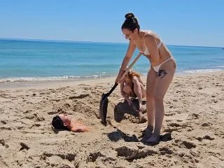 Syren Productions- Buried On The Beach Face Sitting screenshot 1