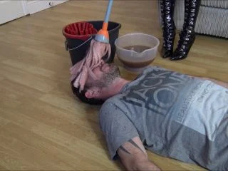 Brook Logan – Slave Gets Dirty Mop Over His Face screenshot 2