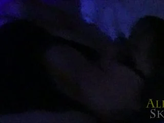 Neon Glow Ejaculating Strapon Cock – Thick Dildo Pegging By Blacklight screenshot 3
